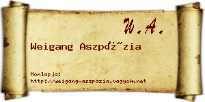 Weigang Aszpázia névjegykártya
